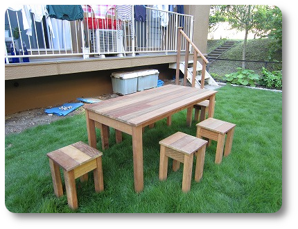 木製テーブル＆椅子造作